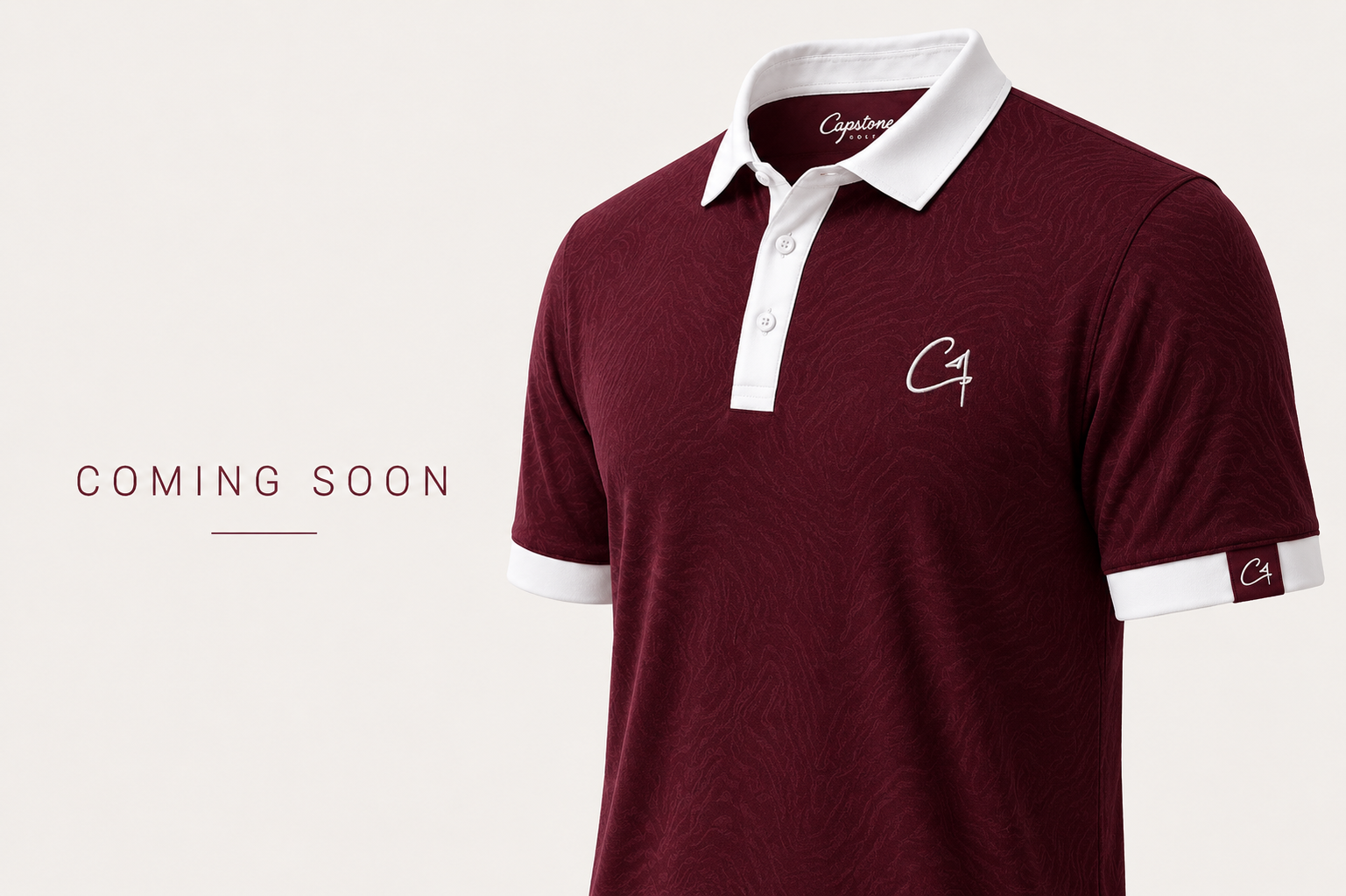 “Brazos” Contrast Performance Golf Polo
