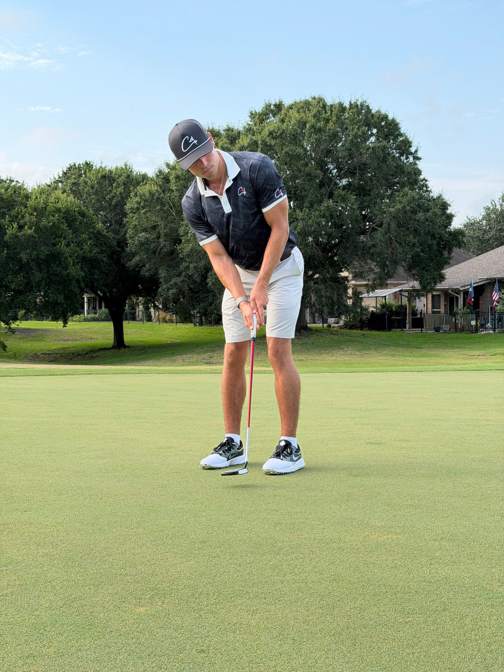 “Tuxedo” Contrast Performance Golf Polo