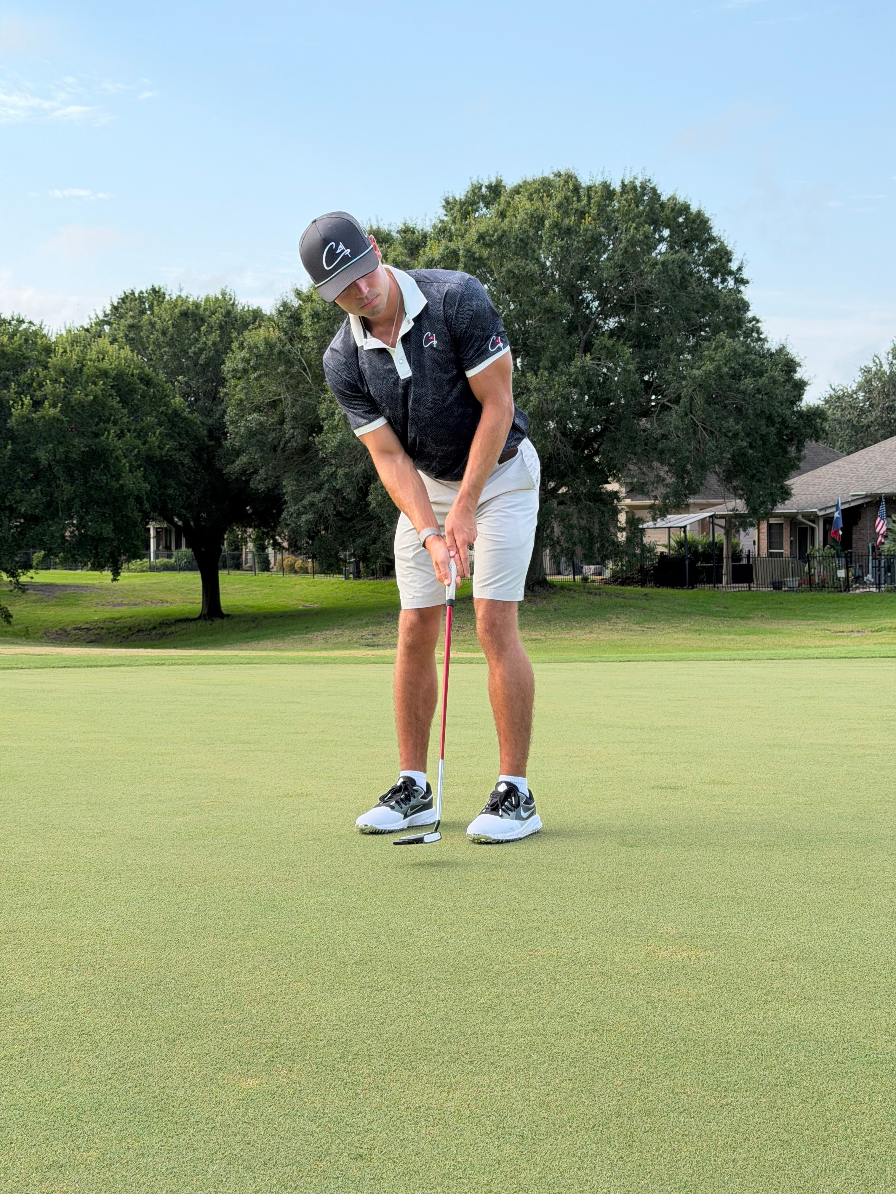 “Tuxedo” Contrast Performance Golf Polo
