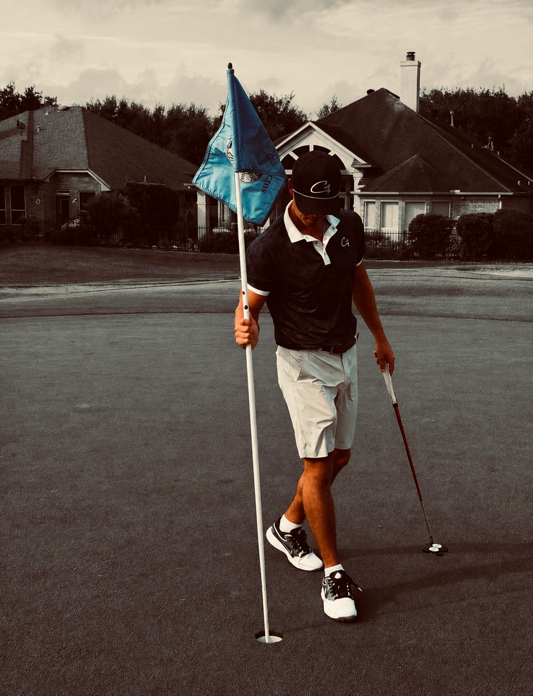 “Tuxedo” Contrast Performance Golf Polo