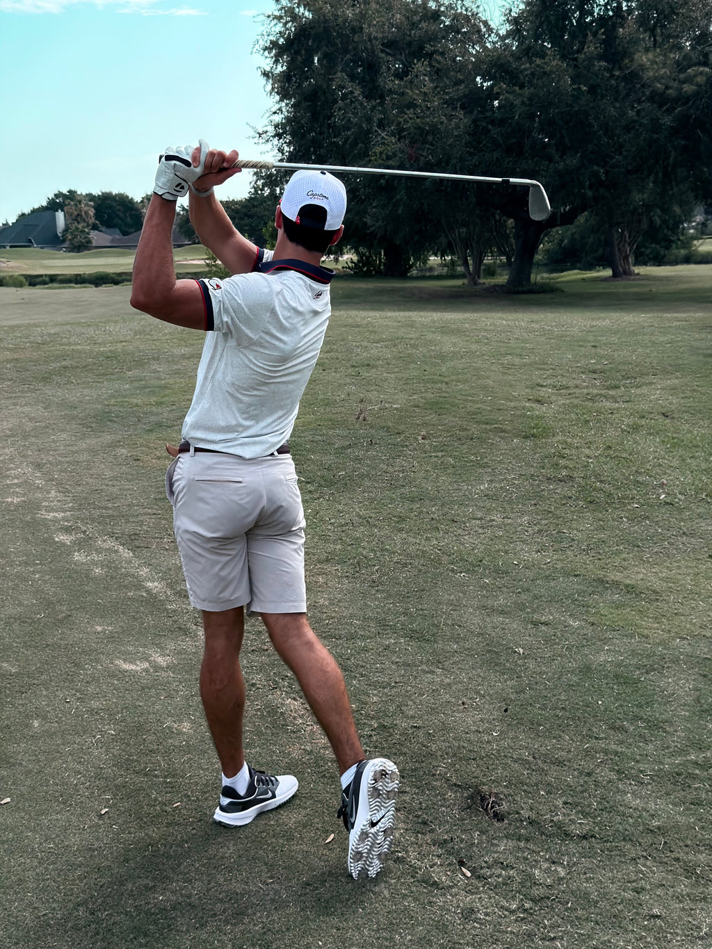 “Liberty” Contrast Performance Golf Polo