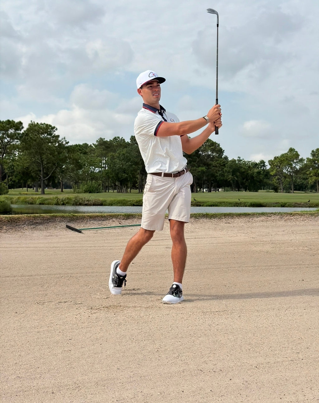 “Liberty” Contrast Performance Golf Polo